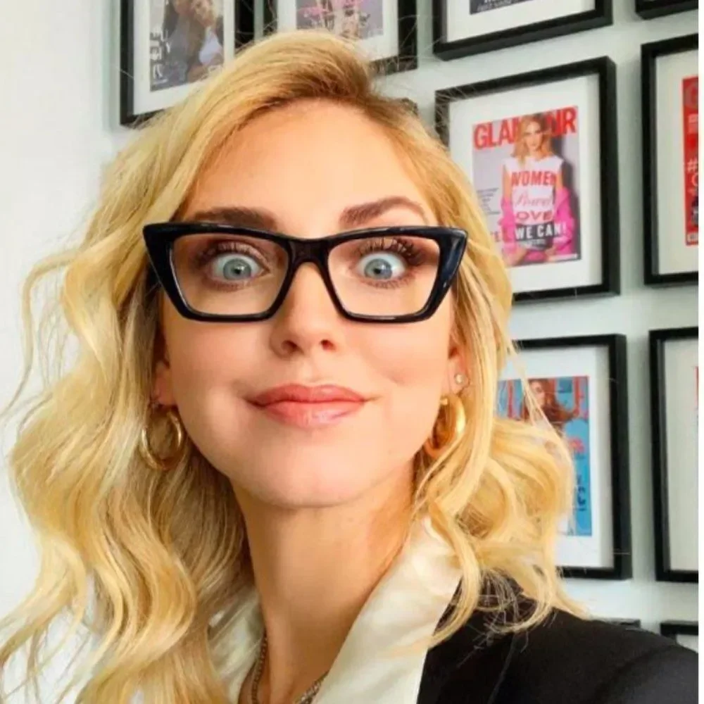NEW Saint Laurent SL291 001 Black Cat Eye Blue Block Women Eyeglasses